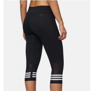 NWT Adidas 3/4 Climalite Black Legging - size Large